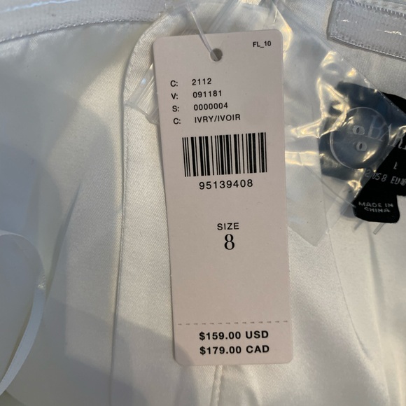 Anthropologie Bardot Mirian Strapless Hourglass Mini Dress 8 Wedding White - Picture 8 of 11